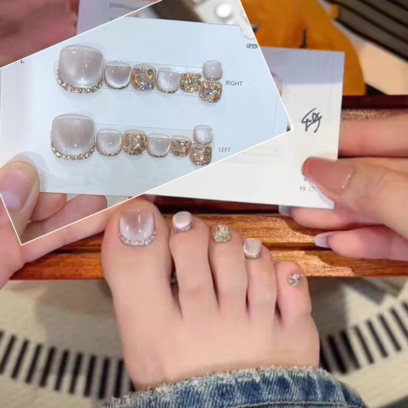14 Sheets Square Press on Toenails - Image 4