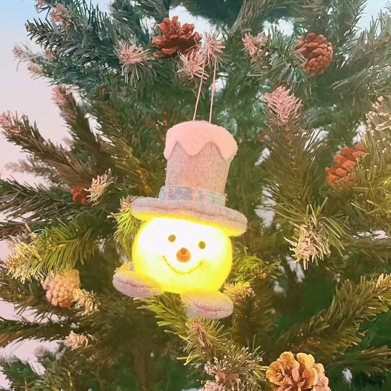 Christmas Doll Light Plush Glowing Snowman - Image 3
