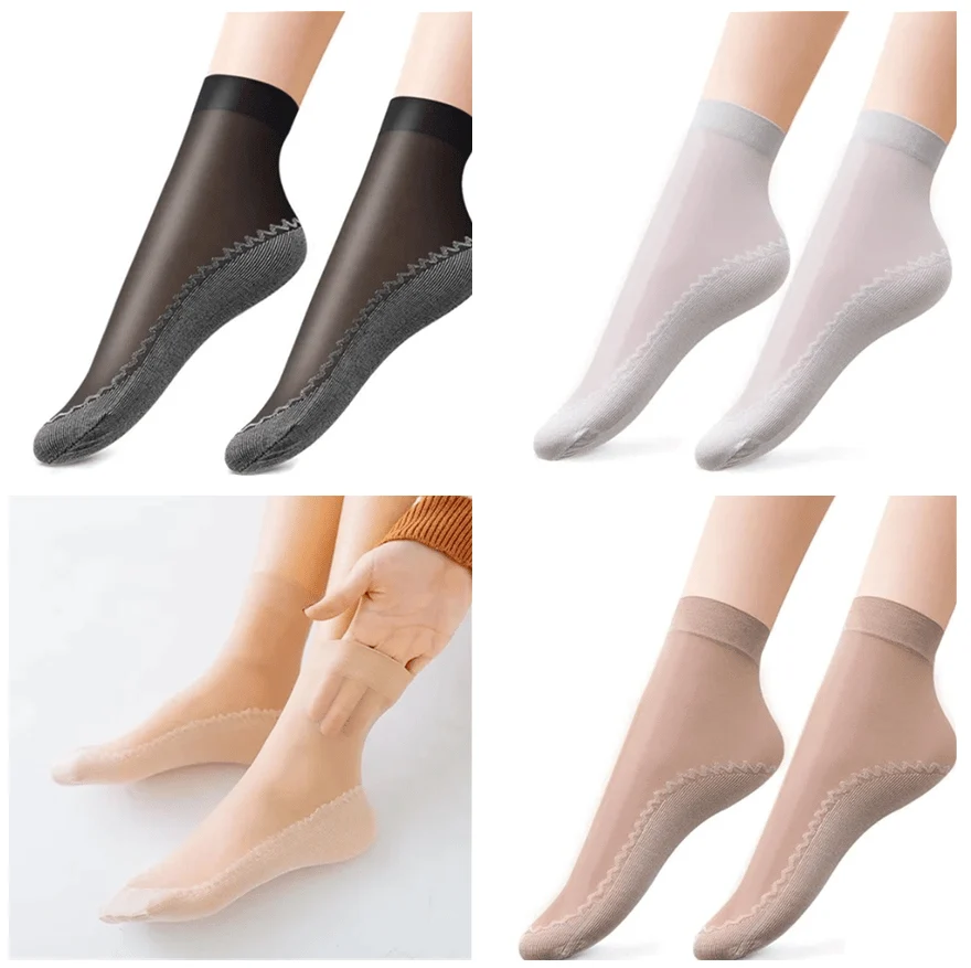 Silky Anti-Slip Cotton Socks - Image 9