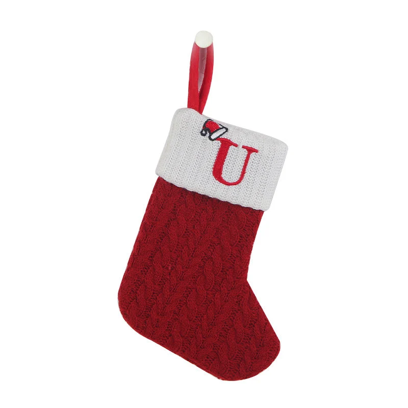 Cozy Knit Socks, Embroidered Candy Gift Bag, Letter Christmas Stocking - Perfect for the Little Ones! - Image 27