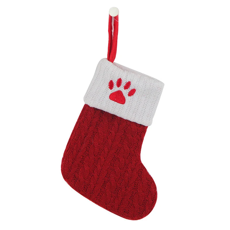 Cozy Knit Socks, Embroidered Candy Gift Bag, Letter Christmas Stocking - Perfect for the Little Ones! - Image 33