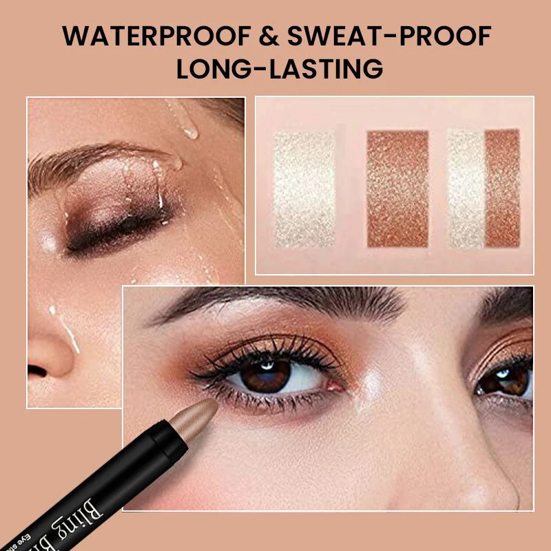15 Color Highlighter Eyeshadow Pencil Waterproof Glitter Eye Shadow Eyeliner Pen - Image 3