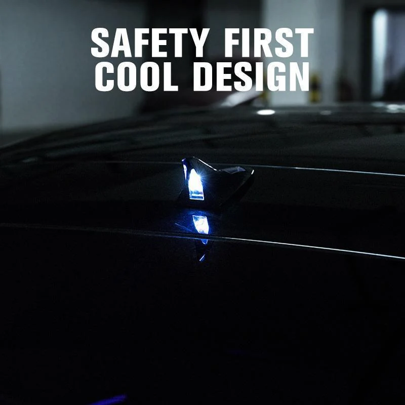Solar Power Car Shark Fin Roof Antenna LED Flash Light - Image 5