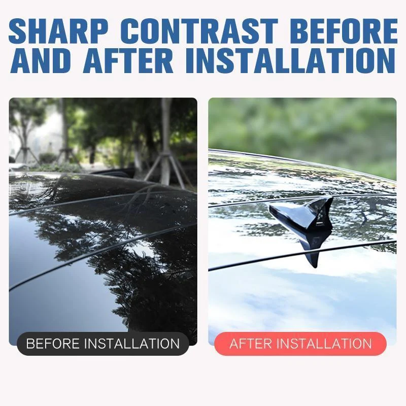 Solar Power Car Shark Fin Roof Antenna LED Flash Light - Image 6