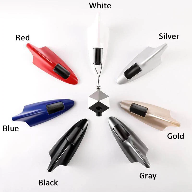 Solar Power Car Shark Fin Roof Antenna LED Flash Light - Image 8