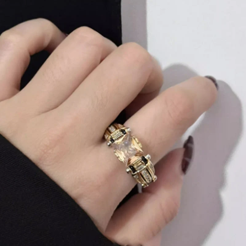 🎁Hot Sale🔥Heavy Duty Vintage Zirconia Wide Band Ring - Image 11