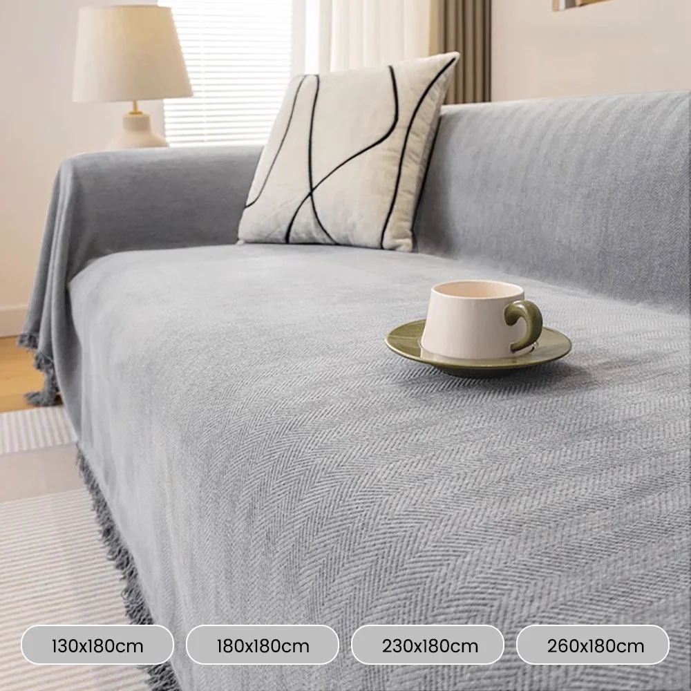 Herringbone Chenille Sofa Cover - Image 10