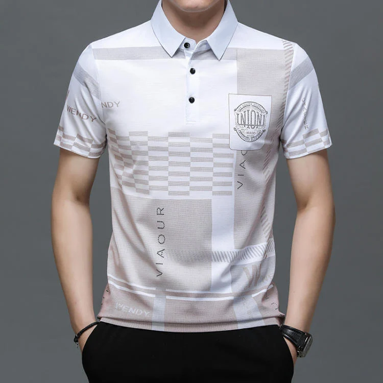 Ice Silk Print Short-sleeved Shirt👕 - Image 3