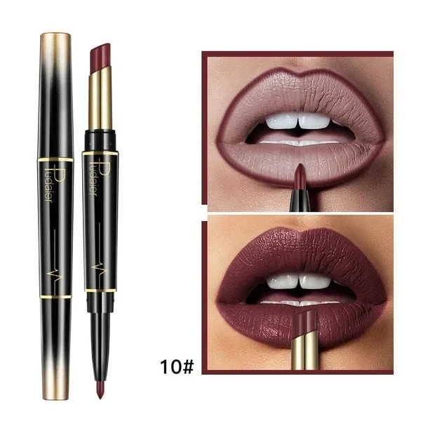 16 Color Long Lasting Lipstick Lipstick + Lip Liner Combo - Image 12