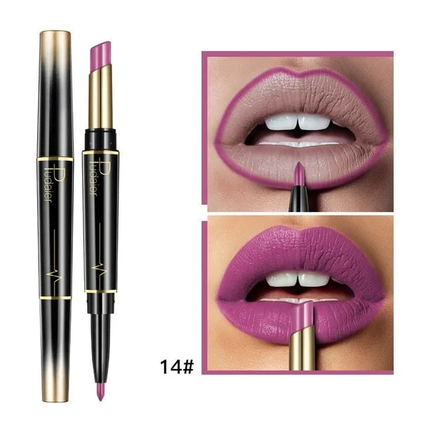 16 Color Long Lasting Lipstick Lipstick + Lip Liner Combo - Image 16