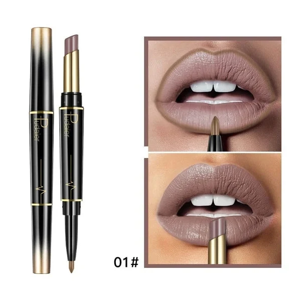 16 Color Long Lasting Lipstick Lipstick + Lip Liner Combo - Image 3