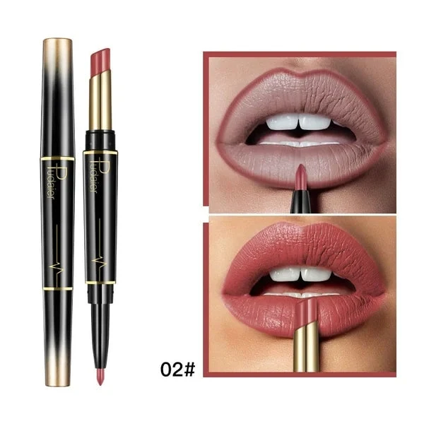 16 Color Long Lasting Lipstick Lipstick + Lip Liner Combo - Image 4
