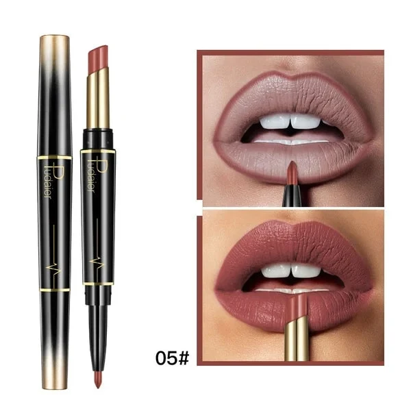 16 Color Long Lasting Lipstick Lipstick + Lip Liner Combo - Image 7